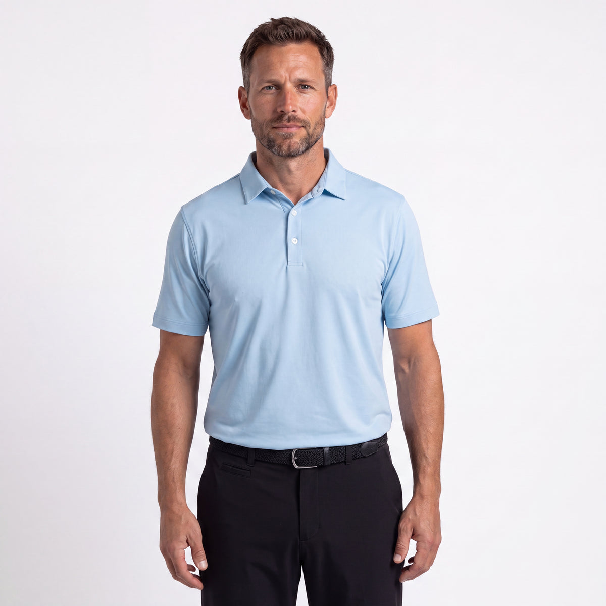Lyseblå golf polo til herre fra Align Golf