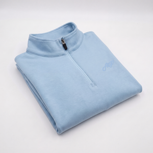Foldet William Half Zip fra Align Golf i lyseblå