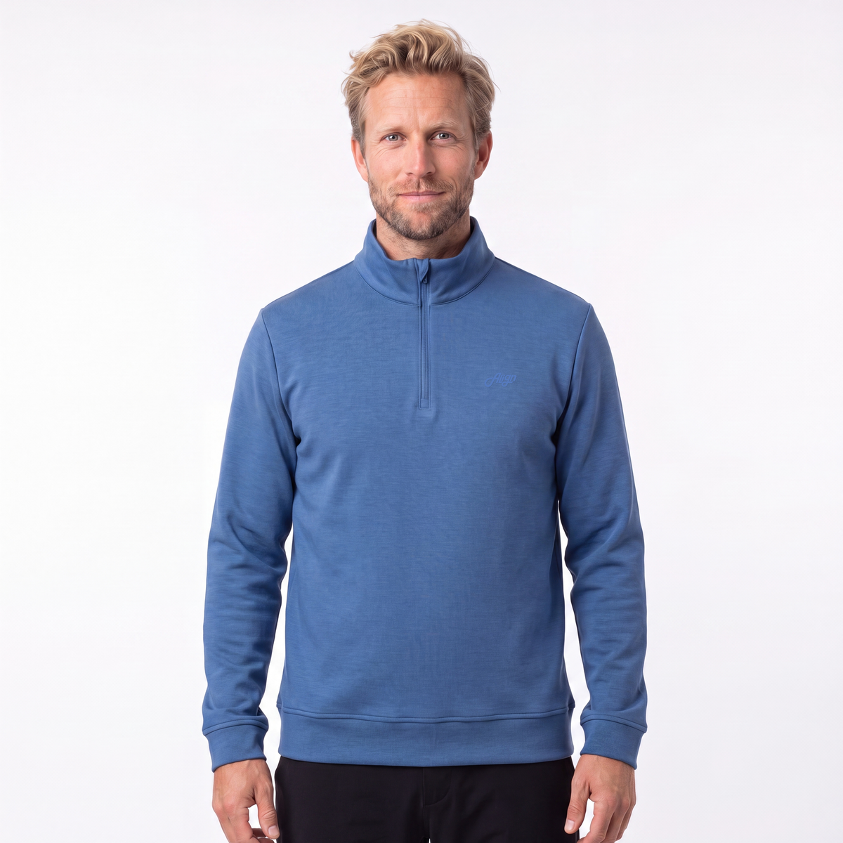 Blå golf half zip til herre fra Align Golf
