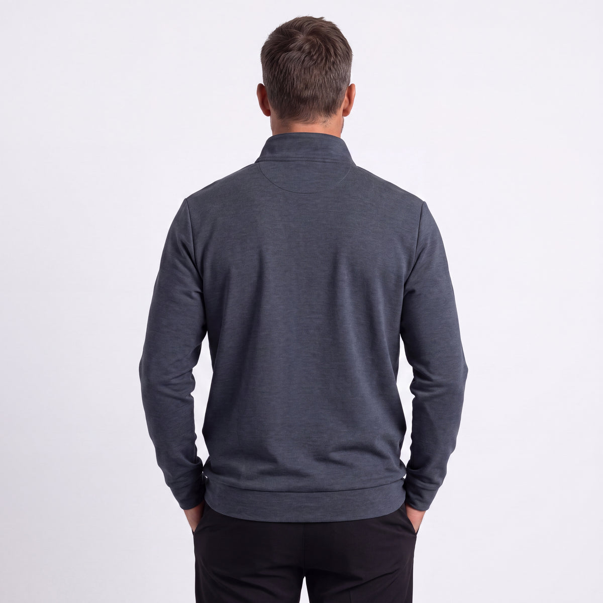 Sort / Mørkegrå golf half zip til herre fra Align Golf