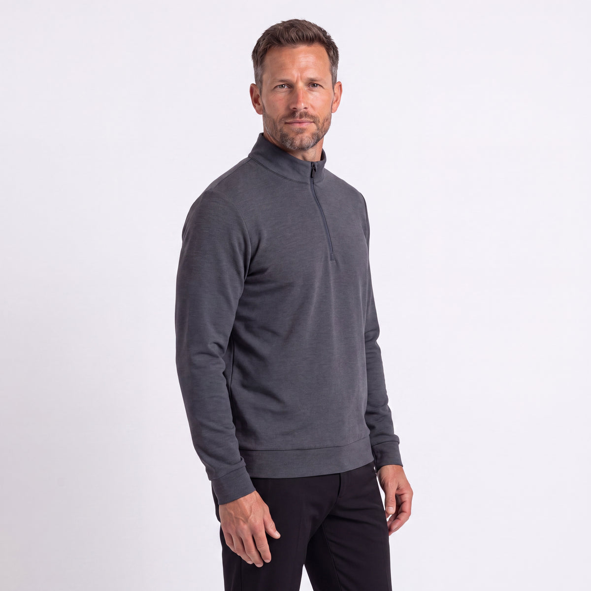 Sort / Mørkegrå golf half zip til herre fra Align Golf