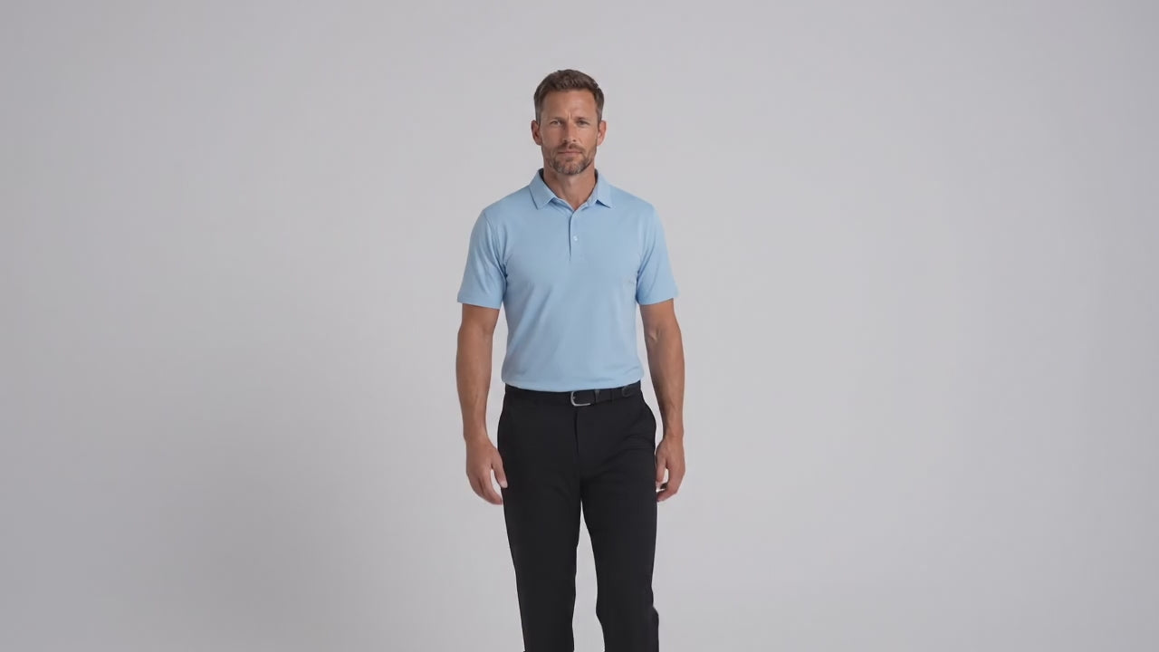 Lyseblå golf polo til herre fra Align Golf 5
