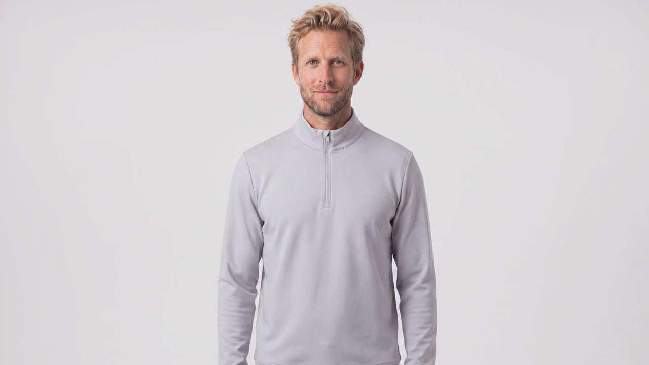 Lysegrå golf half zip til herre fra Align Golf
