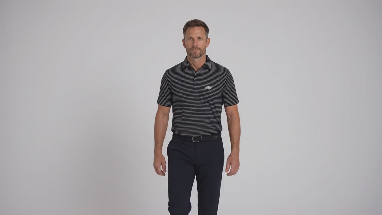 Sort golfpolo til herre fra Align Golf